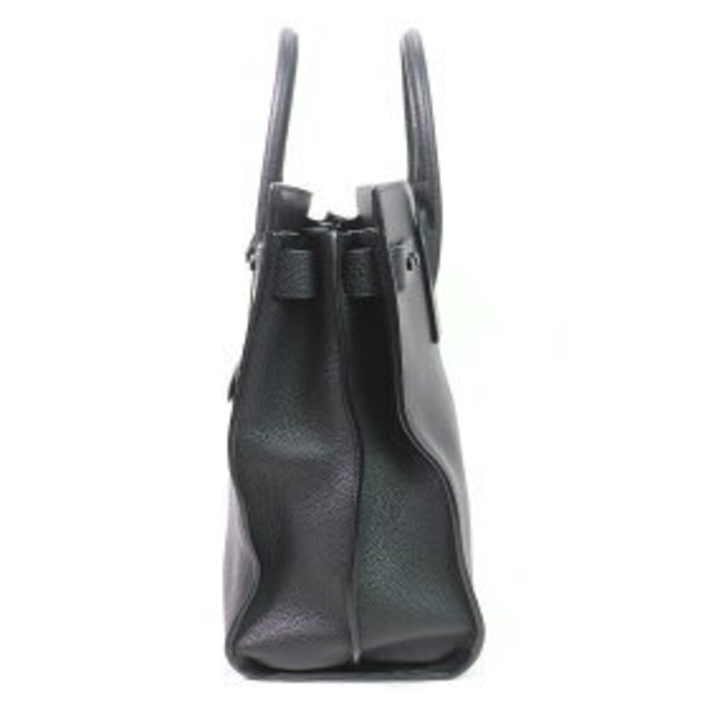 Saint Laurent Tote Grained Leather Bag de Shoulder Black Sac Thin Jour Souple - Picture 5 of 7